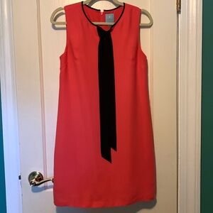 Women’s CeCe Dress - Coral Pink - Black Tie in Front - Size 2